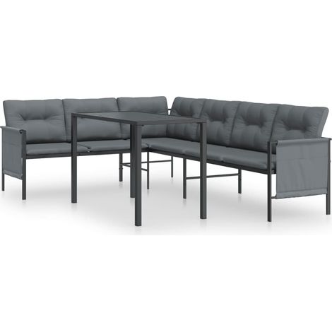 Maison Exclusive - Set da Pranzo da Giardino 2 pz in Acciaio Antracite (1/5)
