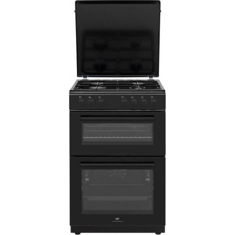 Continental Edison – Cuisinière gaz 4 feux – Double four mixte – Chaleur brassée – Nettoyage catalyse – Dimensions L60 x P60 x H90 cm (1/3)
