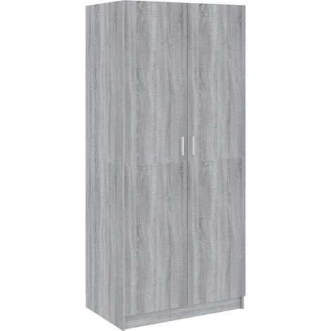 Garde-robe,Armoire Sonoma gris 80x52x180 cm Bois d'ingénierie CFW53951 (1/5)