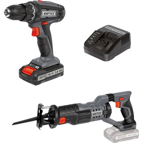 Kraftixx by Einhell 18V Akkuschrauber + Säbelsäge Set 2,0Ah Akku Ladegerät PXC (1/5)
