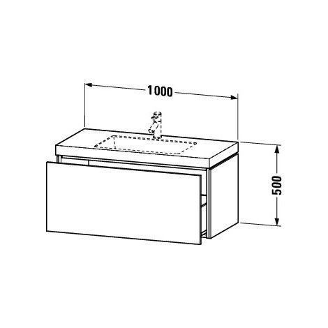 Duravit LC6918O5555 LC cb WH 1000x480x500 Ei marbré (1/2)