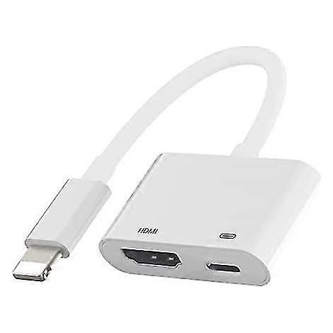 Adaptateur Lightning vers HDMI [Certifié Apple MFi] pour iPad et iPhone, compatible avec la vidéo 1080p et doté d'un port de charge Lightning. Compatible avec iPhone. (1/4)