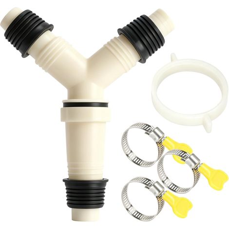 Adaptateur Tuyau Vidange Lave-Linge, Raccord Té 3 Voies (1/5)