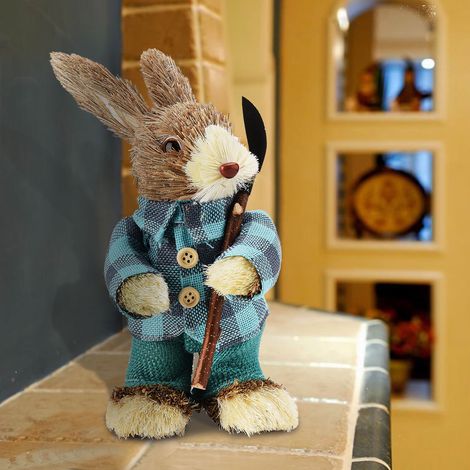 Figurine de lapin de Pâques Cattail, écologique, aux couleurs vives, réaliste et durable (1/5)
