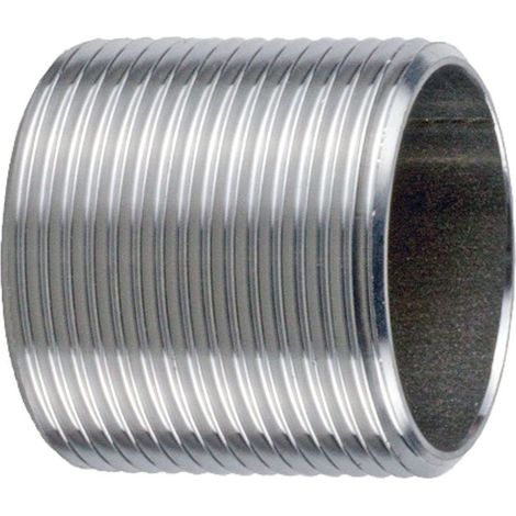 ES Gewindenippel Edelstahl V4A (AISI 316), AG/AG, Typ 22,  1/2 Zoll (1/3)
