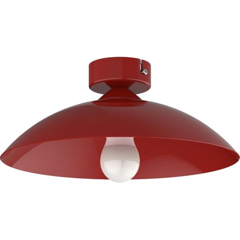 LUMICOM  FLASH Plafoniera, 1X E27, max 42W, metallo, rosso lucido, D.30cm (1/2)