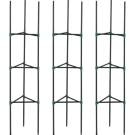 Kit traliccio 3 in 1 in acciaio verde – 38x38x182 cm – Per piante rampicanti – Versatile