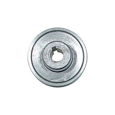 Ribimex – Poulie aluminium 80mm – Alésage Ø 19mm – Poulie à gorge type A pour moteurs électriques – Transmission de puissance optimisée