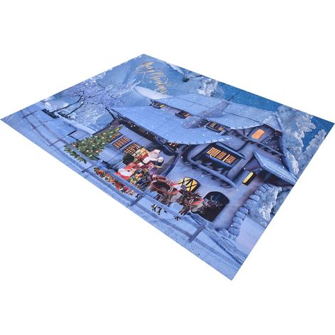Tenture de Noël Design Élégant Texture Douce en Fibre Polyester 200x150 cm - Décoration Murale Polyvalente pour Cheminée (1/5)