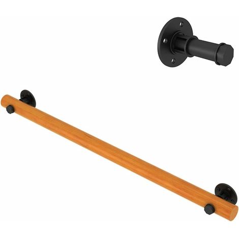 Main Courante D'escalier Ronde en Bois Massif—50 Cm Trousse D'outils Complète, Garde-Corps Antidérapants pour L'intérieur De La Maison, Mains Courantes en Bois Sûres Pou ,Lefou (1/5)