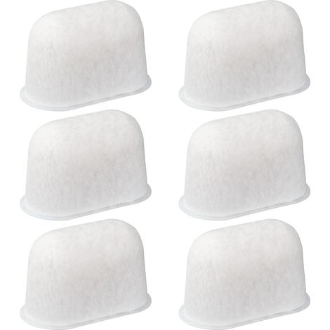 Lot de 6 filtres à eau en résine pour machines à café, compatibles avec les machines expresso Breville BWF100, 870, 878, 880, 860, 840, 810, 450 et 500. Anticalcaire et élimination du chlore.