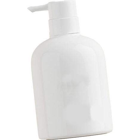 Shampooflasche aus Kunststoff, 500 ml, hohes Fassungsvermögen, mit Pumpe, fürs Badezimmer, weiß (1/5)