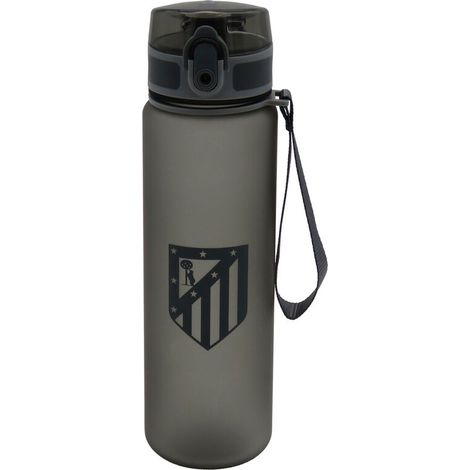 CYPBRANDS Atlético de Madrid, Botella de Agua, Botella Deportiva, Cantimplora, Bidón, Color Negro, Producto Oficial