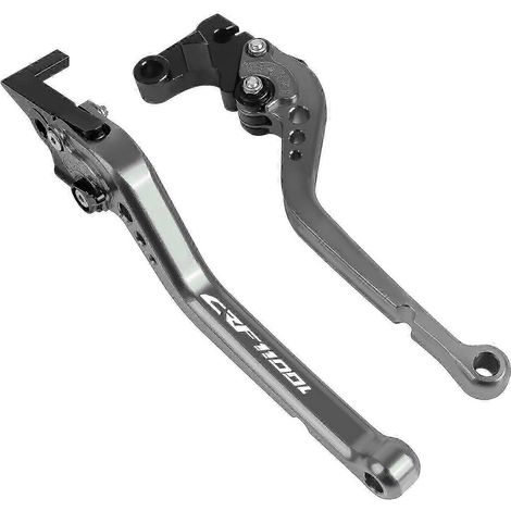 Leviers de frein et d'embrayage courts/longs, poignées de guidon (gris long) pour moto Honda CRF 1100 L Africa Twin Adventure Sports DCT 2017-2022 (1/5)