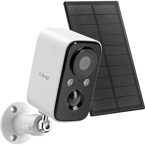 Caméra de surveillance LinQ - Panneau solaire 1.5W - Détection PIR - Étanche IP65