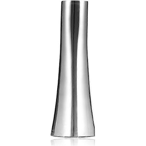 Blumenvase aus Edelstahl, Metall-Blumenflasche, Tischdekoration für Blumenarrangements – 17 x 6 x 6 cm – Silber (1/4)