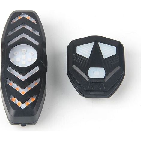 Feu Arrière Clignotant Sonore de Vélo-Trottinette, Télécommande sans-fil, 6 Modes d’Éclairage, Rechargeable USB, Étanche-Léger-Durable, Installation Instantanée sans Outils, s'adapte à tous les vélos
