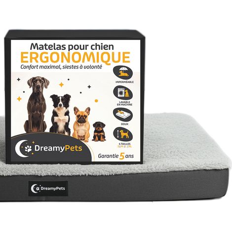 Panier / Tapis pour Chien - Coussin Imperméable - Matelas Déhoussable et Lavable - Ergonomique et Orthopédique – Lit Doux et Confortable
