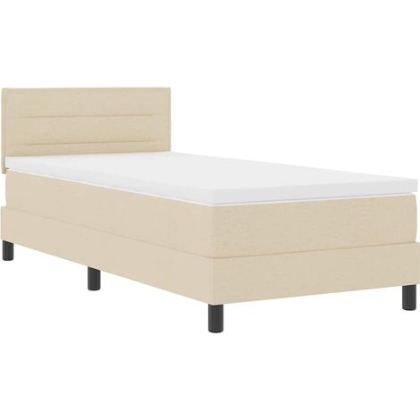 Maison Exclusive - Boxspringbett mit Matratze mit LED Creme 90 x