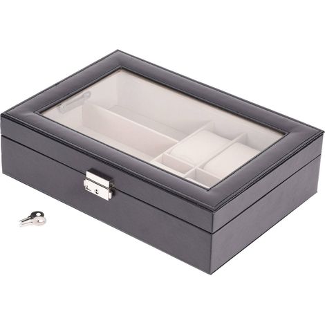 Coffret bijoux, 31 x 12 cm, noir (1/3)