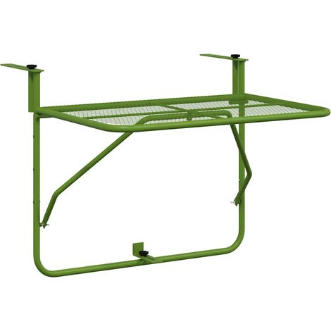 Table de jardin Table de balcon Vert 60x40 cm Acier (1/5)