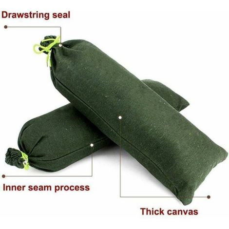 Sac a Sable - Toile Boudin Anti Inondation - Pour Garage Magasin Ecole Gare Usine Entrepot - 30x70 cm - 8 Unites (1/4)