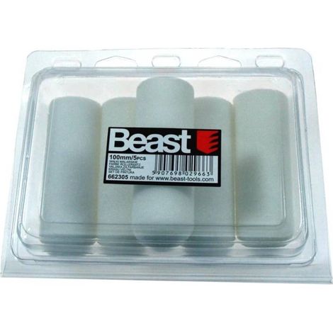 Rouleaux de Peinture 100 mm - HD-Foam - Lot de 5 - Application Facile et Finition Parfaite - Robuste et durable - Beast (1/5)