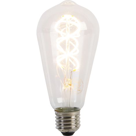 LUEDD Lampadina LED E27 a filamento a spirale ST64 5W 400lm 2200K