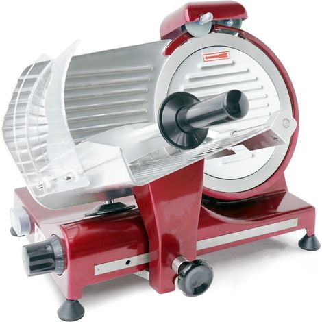 Trancheuse électrique Profi Line RED edition pour charcuterie et fromage 250 mm 320 W - Hendi 210086 (1/4)