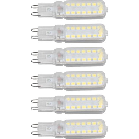 6er-Pack dimmbare G9-LED-Lampen (7 W), 360°-Beleuchtung, neutralweiß, 220–240 V, für Wand-, Tisch- oder Schranklampen (1/5)
