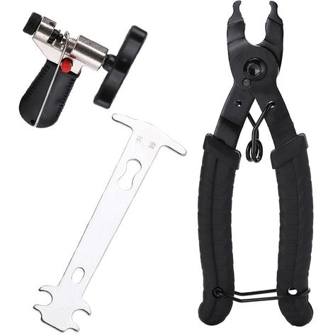SHINING HOUSE Herramienta de reparación de cadenas de bicicleta, alicates para eslabones de bicicleta, herramienta para romper cadenas, comprobador de cadena, juego de herramientas para cadenas de bic (1/3)