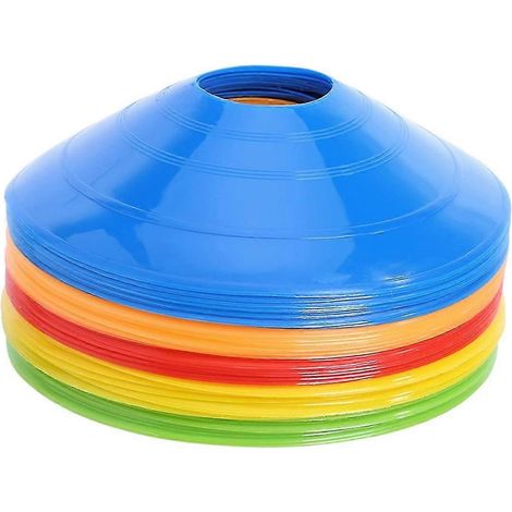 Lot de 25 cônes de football en forme de disque - Cônes d'agilité pour l'entraînement et le football