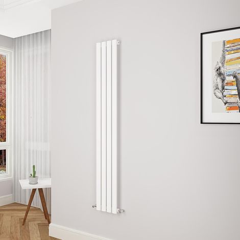 Biubiubath Oval Column Radiator 1600x236mm Single White (1/5)