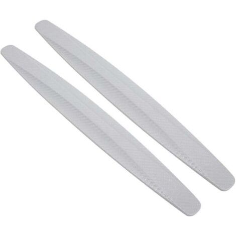 Lot de 2 films de protection pour pare-chocs de voiture, bandes d'angle autocollantes en fibre de carbone pour protection de carrosserie