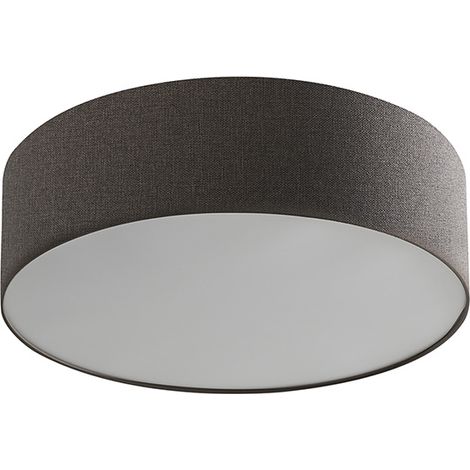 Plafonnier Vivien 48Cm Avec Abat-Jour Cylindrique En Tissu Anthracite Et Raccord E27 Pour Éclairage Plafonnier - Groupe Rossini (1/5)
