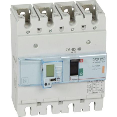 Disjoncteur électronique DPX³250 pouvoir de coupure 25kA 400V - 4P - 160A - LEGRAND
