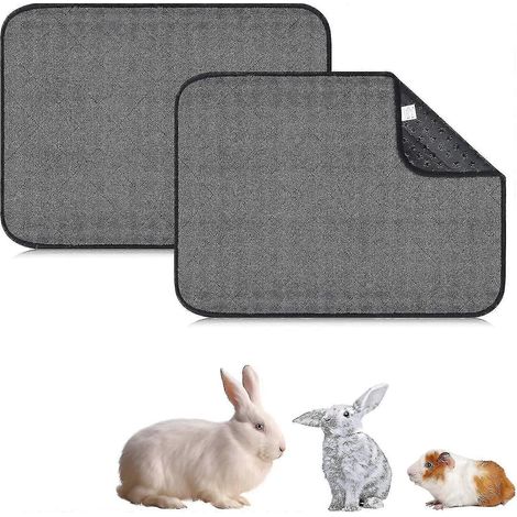 Lot de 2 tapis de cage pour cobayes, lavables, imperméables et absorbants, pour petits animaux nains (1/3)