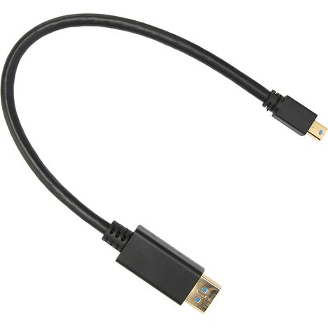 Câble Mini DisplayPort vers DisplayPort 8K 60Hz, 4K 144Hz, Haute Vitesse 32.4Gbps, Transmission Bidirectionnelle, 30cm (1/5)