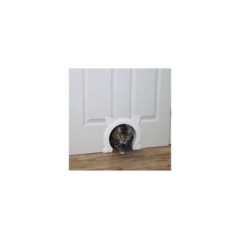 Blanc, chatiere ,chatiere pour Chat,adapté aux Chats de Petite ,Moyenne et Grande Taille,pour Toilettes pour Chats, Maison pour Chats, Bassin pour Chats (1/5)