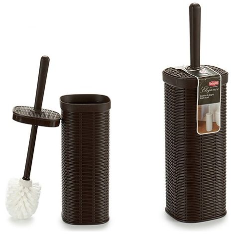 Portascopino scopino wc elegance tipo rattan moka stefanplast (1/2)