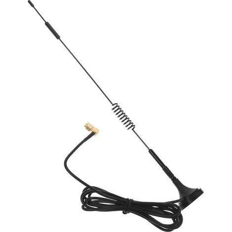 Antenne à Ventouse Haute Gain, Module Externe, Émetteur-récepteur pour Radios Mobiles, Câble SMA Coudé 1,5m, Compatible Gprs Evdo Cdma 3g/4g GSM, Noir (1/5)