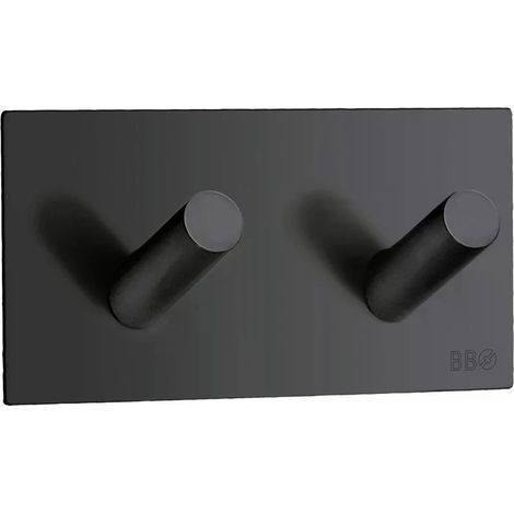Smedbo Doppelhaken, Schwarzt, selbstklebend BB1093 (1/4)