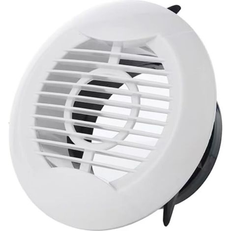 Grille d'aération ronde en ABS, à persiennes avec écran intégré pour salle de bain, bureau et cuisine (lame droite neuve de 75 mm)