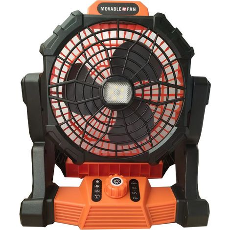 Paquete de 25 ventiladores portátiles recargables para camping, potente linterna, diseño acampanado, para colgar en una tienda de campaña o durante el camping, color naranja. (1/5)