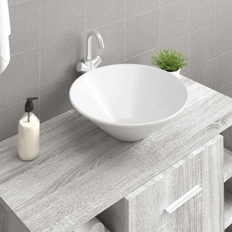 vidaXL Lavandini 2 pz Bianchi 42x42x14 cm in Ceramica