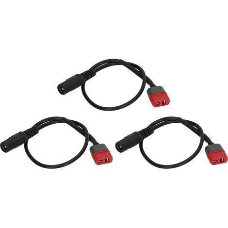 Lot de 3 câbles de charge T Plug vers DC 22AWG, fil résistant à la chaleur, isolation optimale, adaptateur de batterie T Plug pour chargeur. (1/5)