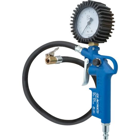 Lacme – Pistolet gonflage avec embout de gonflage – Système de régulation de pression – Compatible compresseurs – Pour pneus et équipements de sport