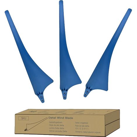 Palas de turbina eólica, construcción en fibra de carbono y nailon, diseño ligero, Blade-3DBU, 3 Blades-b (1/2)