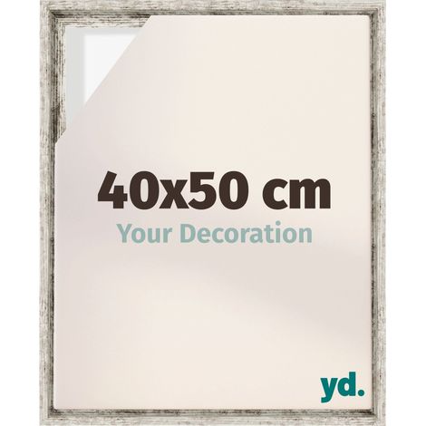 Your Decoration - Cadre flottant - Blanc Vintage - Cadre en caisse américaine pour toile sur chassis - MDF - Lyon (1/5)