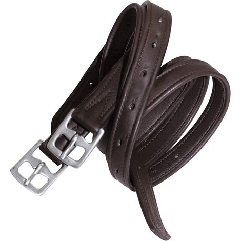 120 cm, marrone: Ledergefütterte Winner Nylon-Schlauchsteigbügel